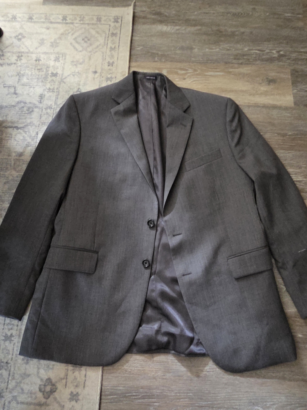Men's Classic Gray Two-Button Blazer